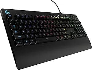 Logitech g213 Prodigy Gaming Keyboard - Wired Rgb Backlit Keyboard With Mech-Dome Keys, Palm Rest, Adjustable Feet, Media Controls, Usb, Compatible With Windows – Black