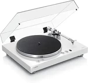 Yamaha Musiccast Vinyl 500 Wi-Fi Turntable, White - Wi-Fi Turntable With Straight Tonearm And Belt-Drive Motor For Multi-Room Audio, Music Streaming And Wireless Playback