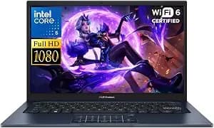 Asus Vivobook 14 14" Fhd Laptop, Intel 10-Core 5 120u(Up To 5ghz), 8gb Ram 256gb Ssd, Win 11 Wifi 6 Bluetooth Computer For Designer Business Gaming Creator Student Study Work W/Gm Accessory