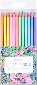 Ecotree Pastel Macaron Colored Pencils, Back To School Supplies, 12 Count - Pastel Coloring For Adults And Kids, Art Supplies For School, Drawing, Shading, Pre-Sharpened, Soft Core, Triangular Grip