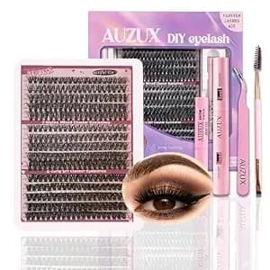 Diy Lash Extension Kit, 300 Pcs Lash Clusters (10-16mm Mixed) - D Curl 40d+50d+60d Individual Lashes With Bond And Seal, Professional At-Home Eyelash Kit, Long Lasting & Waterproof