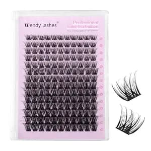 Wendy Lashes Wispy Natural Lash Clusters Mixed D Curl 10-18mix - Wispy Natural Lash Clusters Individual Eyelash Extensions Soft Thin Band Fluffy Volume Reusable Handmade Diy At Home Beginner