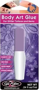 Body Adhesive/Body Glue For Glitter Tattoos/Temporary Tattoos -Hypoallergenic And Dermatologist Tested!