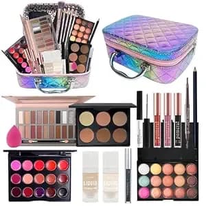 Travel Makeup Kit, Makeup Sets For Women, Makeup Kit For Girls 10-12, Kids Makeup Sets For Girl 5-8,Makeup Gifts For Girls Beginners,Teens