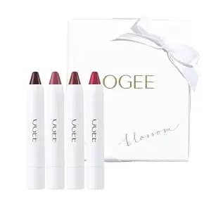 Ogee Tinted Sculpted Lip Oil, Blossom 4 Piece Gift Set - Made With 100% Organic Coconut Oil, Jojoba Oil, And Vitamin E, Best As Lip Balm, Lip Color Or Lip Treatment