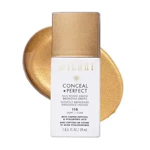 Milani Conceal + Perfect Sun Kissed Liquid Bronzing Drops - Light - Liquid Bronzer Drops Deliver Sheer, Weightless & Ultra-Blendable Coverage For A Sun-Kissed Glow. Infused With Peptides.