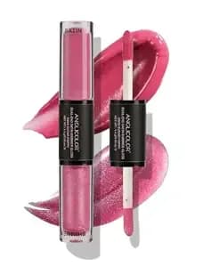 Anglicolor Dual-Ended Pink Satin Lip Gloss & Shimmer Lip Gloss