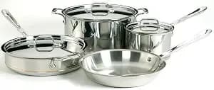 All-Clad Copper Core Steel Cookware Set, 7-Piece, Made In The Usa