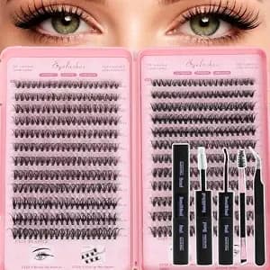Natural Lash Clusters Kit 30d+40d Wispy Lashes Clusters Eyelash Extension - 9-16mm Individual Soft Fluffy False Eyelashes D Curl PestañAs Postizas Naturales Look At Home For Beginners Kit 560 Pcs
