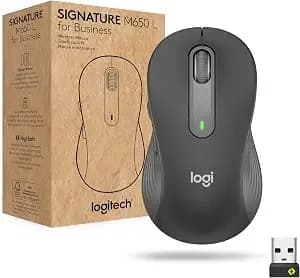 Logitech Signature m650 L For Business Wireless Mouse, For Large Sized Hands, Logi Bolt, Bluetooth, Smartwheel - Graphite