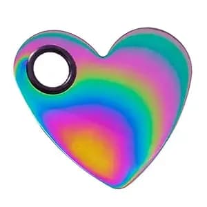 Beaupretty Heart Shaped Nail Polish Mixing Palette With Stainless Steel Spatula Makeup Blending Plate For Gel Polish Eyeshadow And Pigment Mixing Smooth Easy-Clean Surface 4.33 X 4.13 In