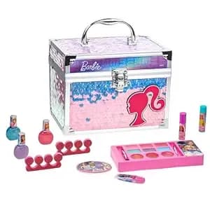 Barbie Train Case Beauty Set With Washable Makeup, Ages 3+