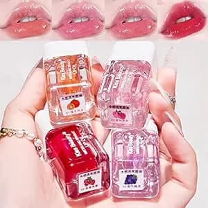 4-Piece Lip Oil & Gloss Kit - Hydrating, Plumping Lip Care With Pearl & Shimmer