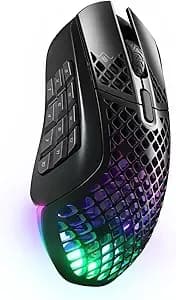 Steelseries Aerox 9 Wireless - Holey Rgb Gaming Mouse - Ultra-Lightweight Water Resistant Design - 18 Buttons – Bluetooth/2.4 Ghz - 18k Dpi Truemove Air Optical Sensor