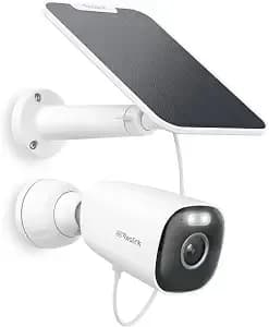 Reolink 4k Security Camera Wireless Outdoor 125° View, Argus Eco Ultra - 2.4/5ghz Wifi, 8mp Color Night Vision, Solar-Powered, Smart Detection, Home Hub Compatible, No Subscriptions, ip66 Waterproof