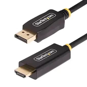Startech 3m Active Dp To Hdmi 2.0b Cable, 4k 60hz, Hdr - 8-Bit Dithering, 7.1ch Audio, Hdcp 1.4/2.3, Backward Compatible With 4k 30hz, 1080p, Latching, Displayport To Hdmi 2.0b