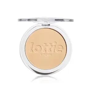Lottie London Ready Set! Go Pressed In Warm Translucent, Setting Powder Infused With Hyaluronic Acid, Long-Wear & Soft-Focus Matte Finish