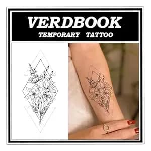 2 Sheets Waterproof Temporary Tattoo Last 7-15 Days, Twin Veil - Semi Permanent Tattoos，30s Apply Realistic Body Stickers For Beach Parties Festival Daily Wear, Fake Tattoo For Women & Men