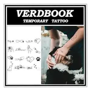 Waterproof Minimalist Charm​ Temporary Tattoos Women, 2 Sheets - Semi Permanent Realistic Minimalist Charm​ Lasting 7-15 Days For Adults Pool Beach Festival Party Cosplay Halloween Vacation