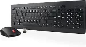 Lenovo 510 Wireless Keyboard & Mouse Combo, 2.4 Ghz Nano Usb Receiver, Full Size, Island Key Design, Left Or Right Hand, 1200 Dpi Optical Mouse, gx30n81775, Black