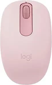 Logitech m196 Compact Ambidextrous Bluetooth Wireless Mouse - Rose - Bluetooth Connectivity, No Usb Receiver, Quiet Clicks, 3 Non-Customizable Buttons, 12-Month Battery Life, Pc Mac Compatible
