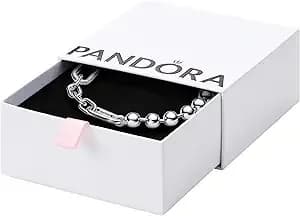 Pandora Metal Bead & Link Chain Bracelet - Compatible Me Charms - Gift For Her - With Gift Box