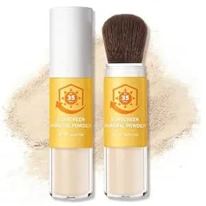 Mineral Sunscreen Powder For Face,Loose Setting Powder（01 Translucent） - Spf 35,Translucent Powder,Lightweight,Natural Breathable,Oil Control,Long Lasting Powdered Sunscreen,Setting Powder Makeup