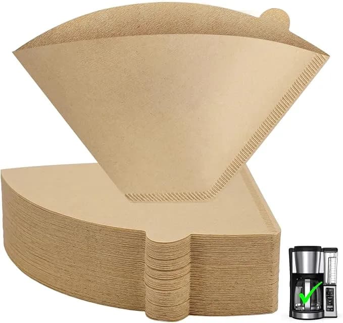 Clinuse 200pcs #4 Cone Coffee Filters 8-12 Cup Compatible With Ninja Maker - Disposable Natural Unbleached No Blowout Paper Filters Compatible With Ninja, Cuisinart, Pour Over And Drip Coffee Maker