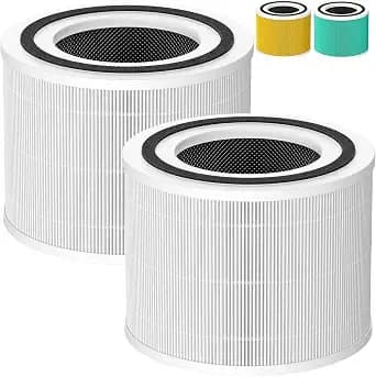 2 Pack 240 Replacement Filter Compatible With Puro 240 Air Purifier - 3-In-1 Filter Replacement With Activated Carbon Layer