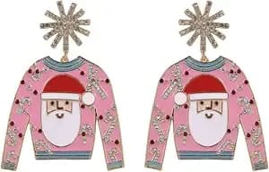 Hallmark Santa Ugly Sweater Earrings