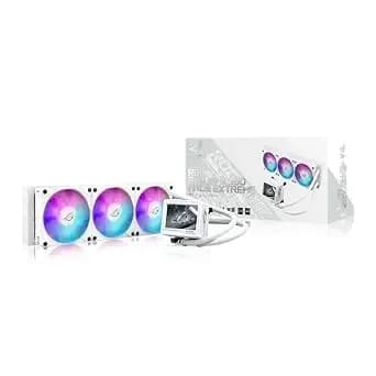Asus Rog Ryujin Iii 360 Argb Extreme White Edition All-In-One Aio Cpu Liquid Cooler, Amd Ryzen 9000 & Intel Core Ultra, Asetek gen8 v2 Pump High Airflow Magnetic Fans; 3.5" Lcd, 6 Year Warranty