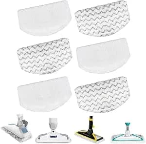 6 Pack 1940 1806 2685a Steam Mop Pads For Bissell Powerfresh Steam Mop Deluxe Pet Lift-Off Plus Slim Scrubbing Steam Mop Replacement Pad. 1940a 2814 1544a 2075a Power Fresh Steamer Pad Refill Washable