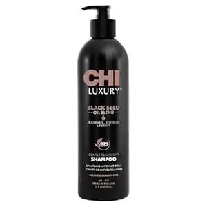Chi Luxury Black Seed Oil Gentle Cleansing Shampoo, Adds Hair Volume & Body, Strengthens & Removes Impurities, Sulfate, Paraben, & Cruelty-Free, 25 Oz