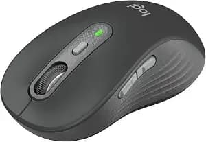Logitech Signature Plus m750 L Wireless Mouse - For Large Hands, Smartwheel, Bluetooth, Multi Device, 24-Month Battery, Silent Clicks, Customizable Side Buttons, Contoured Shape - Graphite
