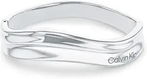 Calvin Klein Elemental Bangle Bracelet For Women - Organic Inspired Design, Boldly Sculpted - Stainless Steel, Hinge Closure - Jewelry Accessories, Gift For Her