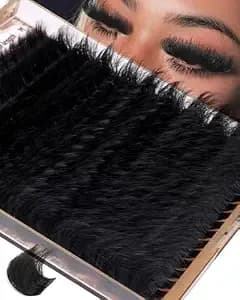 260d Lash Clusters Fluffy Eyelash Clusters 12-24mm Volume Lash Extensions D Curl Individual Lashes Thick Bold Eyelashes Clusters Faux Mink Lashes Mega Volume Eyelashe Extensions For Baddies