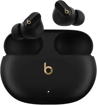 Beats Studio Buds + - True Wireless Noise Cancelling Earbuds, Enhanced Apple & Android Compatibility, Built-In Microphone, Sweat Resistant Bluetooth Headphones, Spatial Audio - Black/Gold - Includes Charging Case, Usb-C Cable And Extra Eartips For Chargin