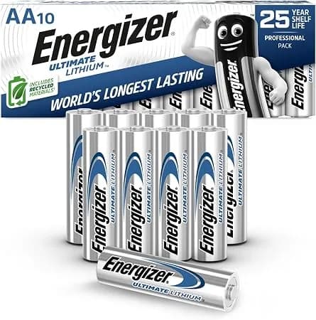 Energizer Ultimate Lithium Aa Batteries 10 Pack, 1.5v Long-Lasting For High-Drain Digital Devices