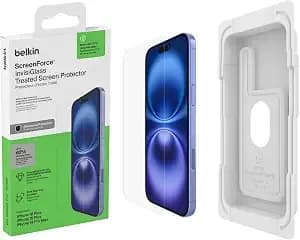 Belkin Invisiglass Privacy Screen Guard Iphone 16 Plus/15 Plus/14 Pro Max - Ion-Exchange Strengthened Glass, 2-Way Privacy Filter, Scratch Resistant, Case-Compatible, Anti-Spy Screen Guard