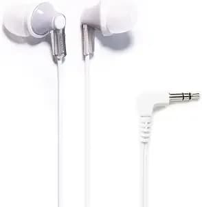 Panasonic Ergofit Wired Earbuds, In-Ear Headphones With Dynamic Crystal-Clear Sound And Ergonomic Custom-Fit Earpieces (S/M/L), 3.5mm Jack For Phones And Laptops, No Mic - Rp-hje120-S (Silver)