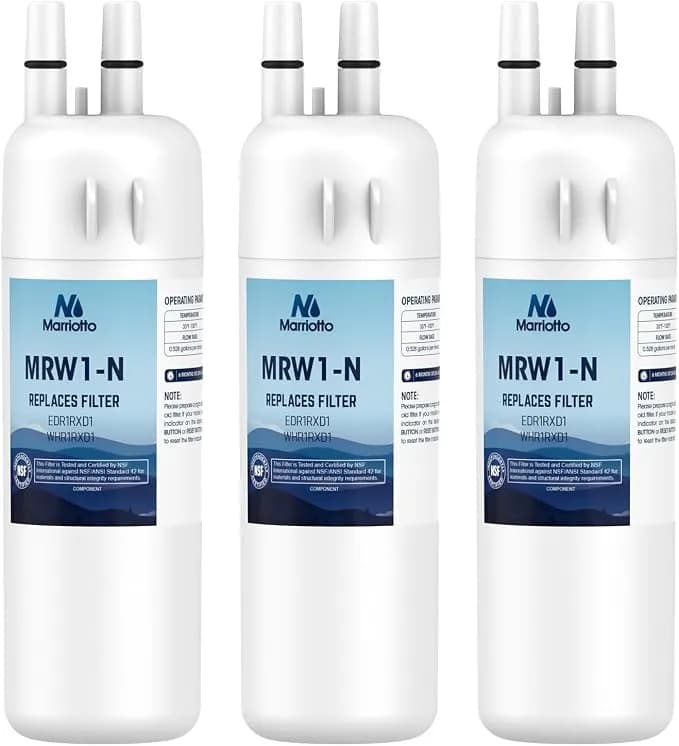 Marriotto edr1rxd1 Water Filter Compatible With Filter 1,3 Pack - w10295370a, whr1rxd1, kad1rxd1,w10295370, p4rfwb, p8rfwb2l, 46-9930, 46-9081 Refrigerator Water Filter