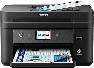 Epson Workforce Wf-2960 Wireless All-In-One Printer With Scan, Copy, Fax, Auto Document Feeder, Automatic 2-Sided Printing, 2.4" Touchscreen Display, 150-Sheet Paper Tray And Ethernet