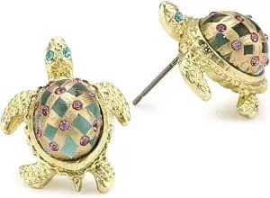 Betsey Johnson Turtle Stud Earrings