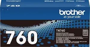 Brother Genuine tn760 High Yield Black Toner Cartridge, (For Use With Mfc-l2710dw Mfc-l2750dw Hl-l2350dw Hl-l2370dw Hl-l2395dw Hl-l2390dw Dcp-l2550dw Printers) (Pack Of 1) - 3000 Page Yield With tn760 High Yield Black Toner For Dcp-l2550dw, Hl-l2350dw And
