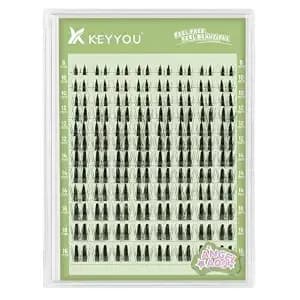 Keyyou Angel a09 Lash Clusters D Curl Multi-Style Diy Lashes At Home - 2 Tips.8-16mix D Curl.For Daily Wear & Events.Diy Friendly.Natural Wispy Look. Single Box – Lashes Only, No Tools Included.