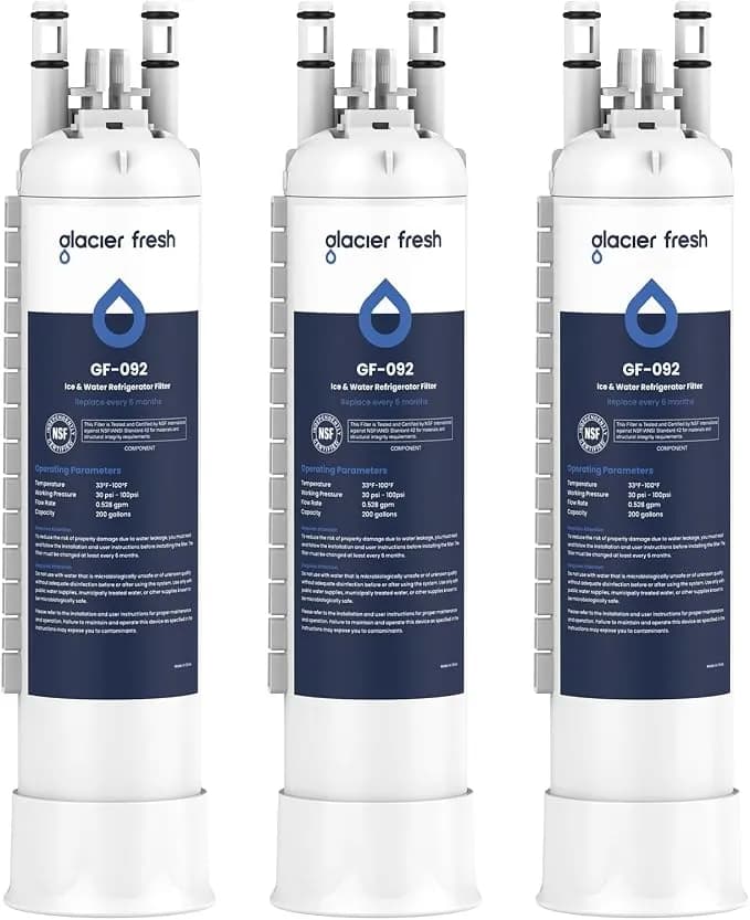 Glacier Fresh fppwfu01 Frigidaire Purepour Water Filter Replacement, 3 Pack - Compatible With Electrolux eppwfu01, Pureadvantage Purepour Pwf-1, Nsf 42 Certified