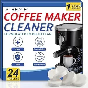 Coffee Machine Cleaner & Descaler Tablets - 24 Pack, Compatible With Nespresso, Keurig, Ninja, Delonghi, Miele, Breville, Philips & All Major Brands, For Coffee Maker Pot, Espresso & Drip Machines