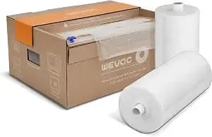Wevac Vacuum Sealer Bags For Food, 8"x100' & 11"x100' Rolls With Cutter Box