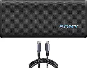Sony srsult30/B Ult Field 3 Wireless Portable Bluetooth Speaker, Black Bundle With Deco Essentials 6 Foot Braided Usb-C To Usb-C Cable