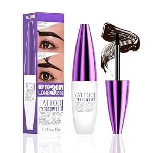 Peel Off Eyebrow Makeup Gel Beginner Friendly For Girls (01 Dark Brown)
